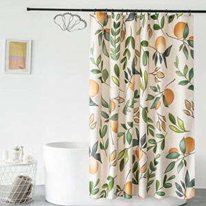 Rideau de douche Citron beige orange vert 150x180 cm