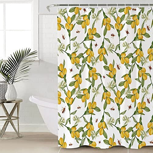 Rideau de douche Citron 180x180 cm variant 3 