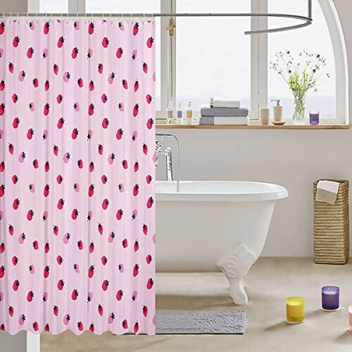 Rideau de douche Fraise multicolore 183x198 cm variant 1 