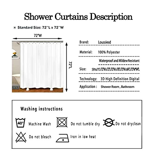 Rideau de douche Fraise multicolore 183x198 cm variant 5 