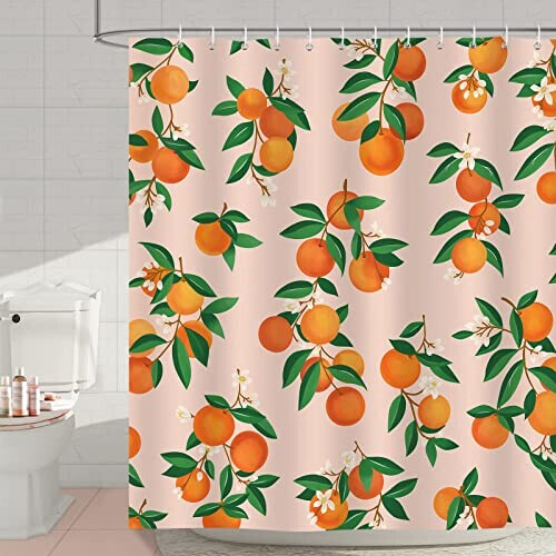 Rideau de douche Orange Fruit orange 180x180 cm variant 0 