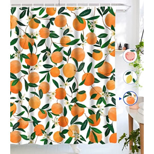 Rideau de douche Orange Fruit vert 183x183 cm