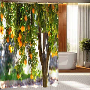Rideau de douche Orange Fruit 180x180 cm