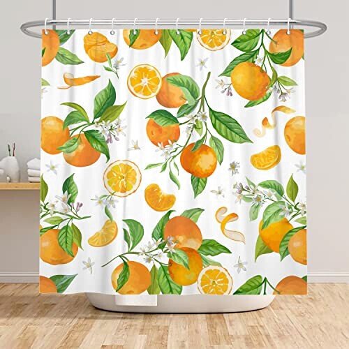Rideau de douche Orange Fruit 105x160 cm