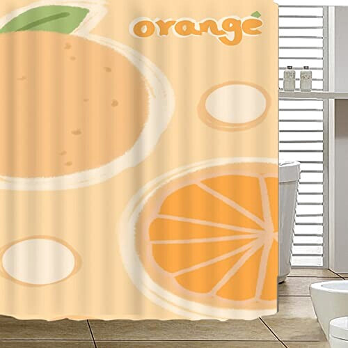 Rideau de douche Orange Fruit 120x200 cm variant 5 