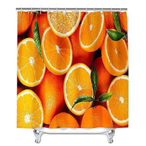 Rideau de douche Orange Fruit orange 90x180 cm