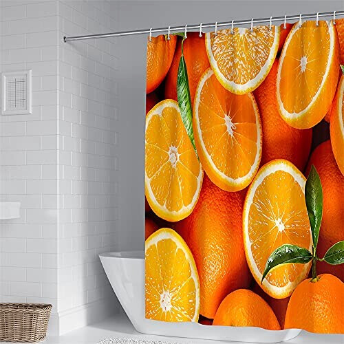 Rideau de douche Orange Fruit orange 90x180 cm variant 1 