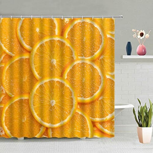 Rideau de douche Orange Fruit 180x200 cm