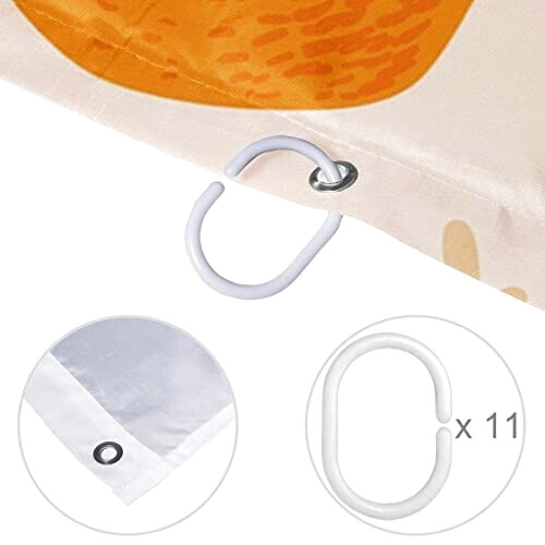 Rideau de douche Orange Fruit multi-couleur variant 2 