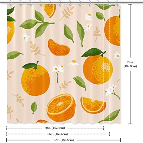 Rideau de douche Orange Fruit multi-couleur variant 4 