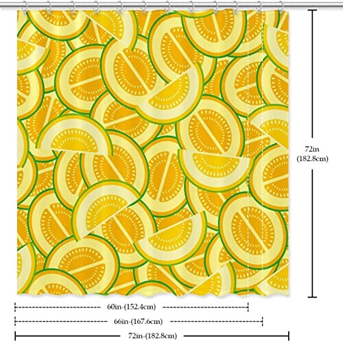 Rideau de douche Orange Fruit multi-couleur variant 4 