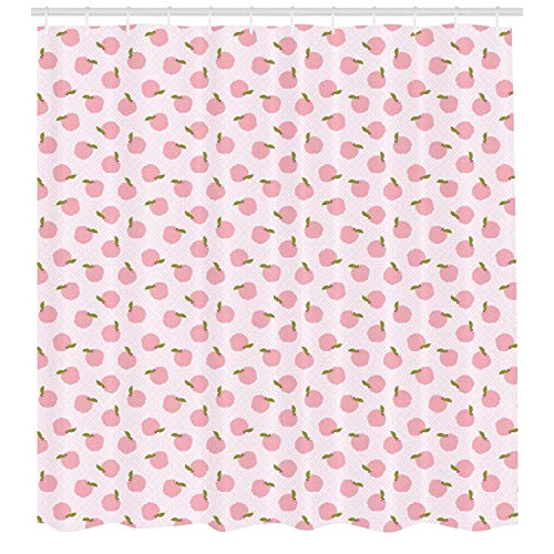 Rideau de douche Pomme rose pâle blanc 175x200 cm variant 0 
