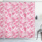 Rideau de douche Raisin pastel rose et blanc 175x200 cm - miniature