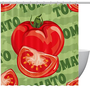 Rideau de douche Tomate multi-couleur
