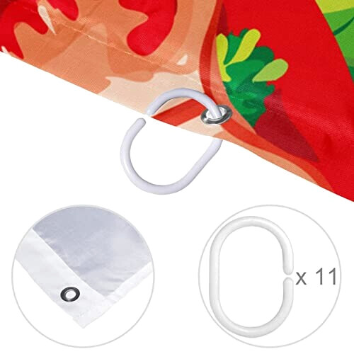 Rideau de douche Tomate multi-couleur variant 2 