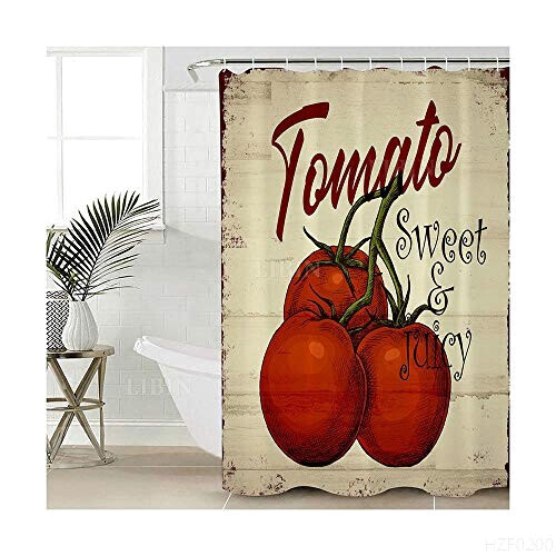 Rideau de douche Tomate 100x180 cm