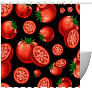 Rideau de douche Tomate multi-couleur