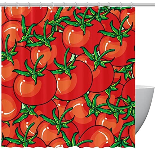 Rideau de douche Tomate motif rouge sans couture 152.4x182.88 cm
