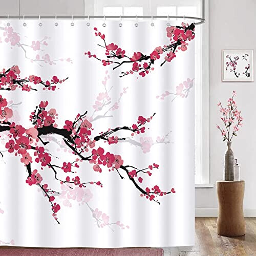 Rideau de douche Fleur de cerisier 180x180 cm