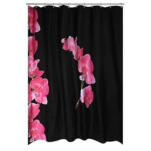 Rideau de douche Rose - Fleur - noir 30x20 cm variant 0 