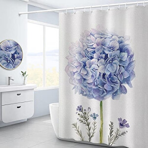 Rideau de douche Hortensia - Fleur - rideaux de douche