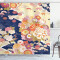 Rideau de douche Fleur vermilion bleu 175x200 cm - miniature