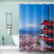 Rideau de douche Fleur couleur 180x180 cm - miniature