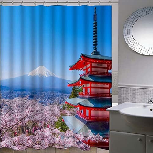 Rideau de douche Fleur couleur 180x180 cm variant 0 