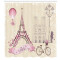 Rideau de douche Paris rose ivoire 175x180 cm - miniature variant 1