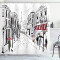 Rideau de douche Paris multicolore 175x180 cm - miniature