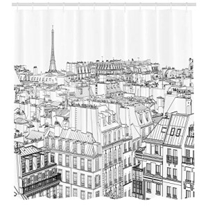 Rideau de douche Paris photo 180x180 cm