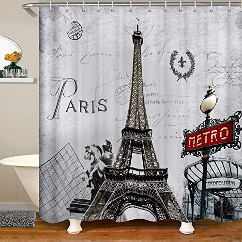 Rideau de douche Paris 200x200 cm