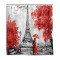 Rideau de douche Paris multicolore 167.6x182.9 cm - miniature