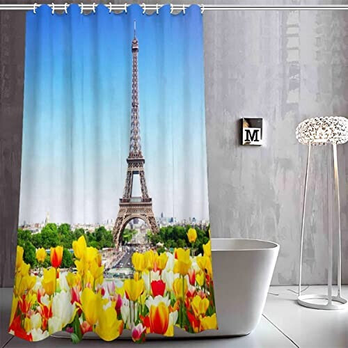 Rideau de douche Paris couleur 120x180 cm variant 0 