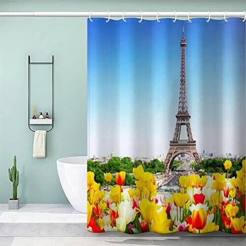 Rideau de douche Paris couleur 120x180 cm variant 1 