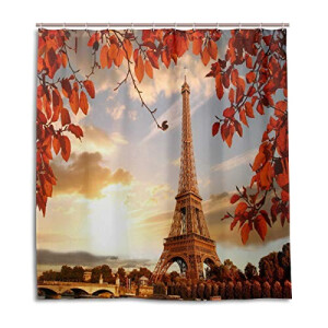 Rideau de douche Paris multicolore 167.6x182.9 cm