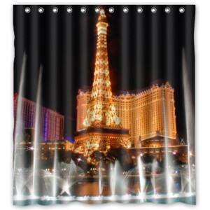 Rideau de douche Las Vegas couleuré 167.6x182.9 cm