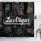 Rideau de douche Las Vegas multicolore 175x180 cm - miniature