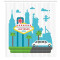 Rideau de douche Las Vegas multicolore 175x200 cm - miniature variant 1