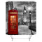 Rideau de douche Londres rouge 180x180 cm - miniature