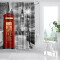 Rideau de douche Londres rouge 180x180 cm - miniature variant 1