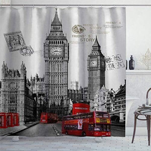 Rideau de douche Londres style 152.4x182.9 cm