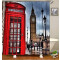 Rideau de douche Londres rouge 90x180 cm - miniature variant 1