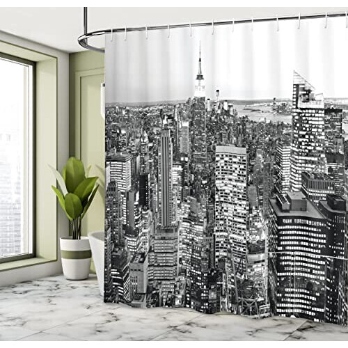 Rideau de douche New York gris 175x240 cm variant 1 
