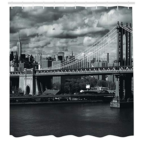 Rideau de douche New York gris 175x180 cm variant 0 