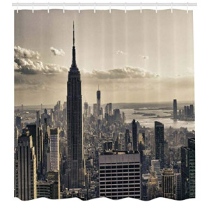 Rideau de douche New York photo 180x180 cm