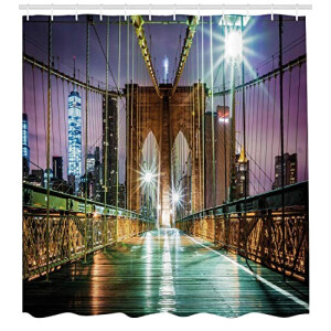 Rideau de douche New York photo 180x180 cm