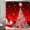 Rideau de douche Noël rouge 180x200 cm - miniature