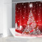 Rideau de douche Noël rouge 180x200 cm - miniature variant 1