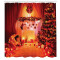 Rideau de douche Noël orange 175x220 cm - miniature variant 1